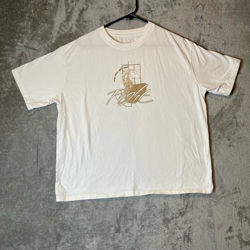 Jordan Flight Sz Large Loose Fit Women's Graphic T-Shirt White